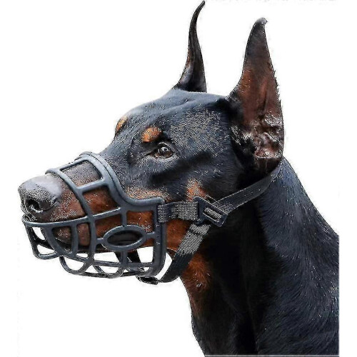 Large Dog Breathable Basket Muzzle Size L Adjustable Comfort Fit for Outdoor Training