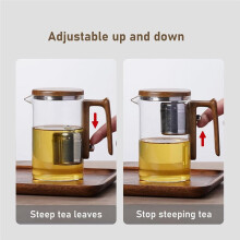 650ml(21.98oz) Enchanti Glass Teapot with Magnetic Stainless Steel Infuser, Tea and Water Separation Magic TeaPot