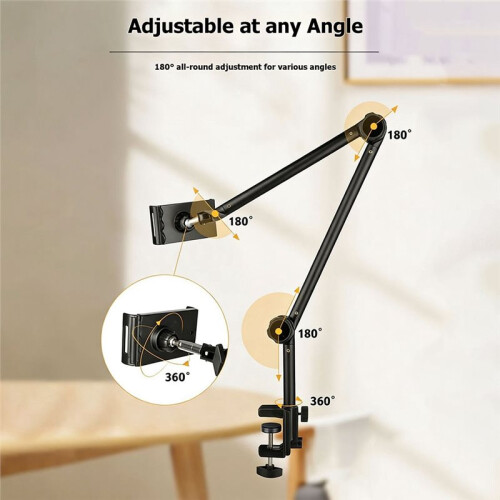 Support de Microphone en Métal avec Bras Articulé et Bras de Microphone Réglable