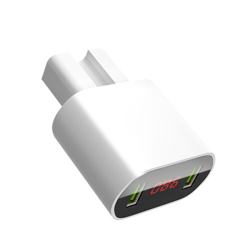 Double USB Charging Adapter 12-100V to 5V 3.1A Electric-White