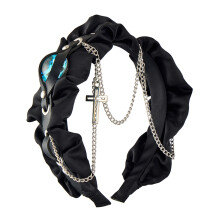 Bandeau en plastique pour accessoires de cheveux Edgy Punk-Noir