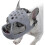 (L, Gray) Short Snout Dogs Muzzle - Soft Silicone Breathable Bulldog Muzzle for Biting, Chewing, Licking 1