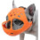 (M, Orange) Short Snout Dogs Muzzle - Soft Silicone Breathable Bulldog Muzzle for Biting, Chewing, Licking 1