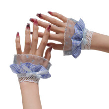 Bracelets en forme de cœur à grilles bleues élégantes,