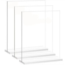 10pcs A5 148x210mm Clear Table Acrylic Sign Holder Stand Picture Paper Card Flyer Holder Restaurant Menu Holder Stand