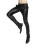 (EU 29, Black) Mens Casual Thick Slim Fit Straight Leather Pants 3