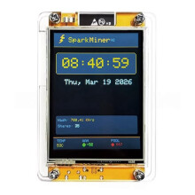 SparkMiner NerdMinering 730KH/S Hashrate NMMinering ESP32-2432S028R Pantalla Inteligente de 2,8 Pulgadas Lotería de Criptomonedas en Solitario