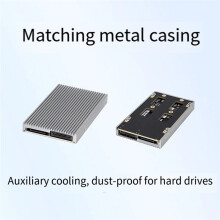 Pcle5.0 MCIO to 2 M.2 2280 NVMe Adapter Boards for Motherboard External  Card GPU 2.5" HDD A-B Cable with Shell