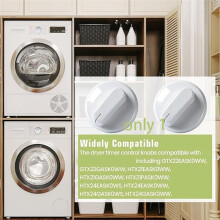 1 Sztuka WE03X25285 Pokrętło Sterujące Timerem Suszarki, Kompatybilne z Suszarką do GE Hotpoint PS11763058 AP6032623, Białe