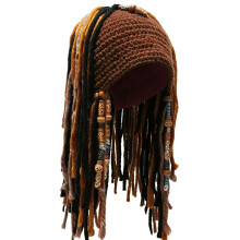 Casquette de pirate unique fabriquée à la main avec-marron foncé