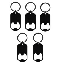 5 PACK Stainless Steel Flat Bottle Opener with Keychain-Bar Key-Beer Bottle Opener for Kitchen, Bar or Restaurant
