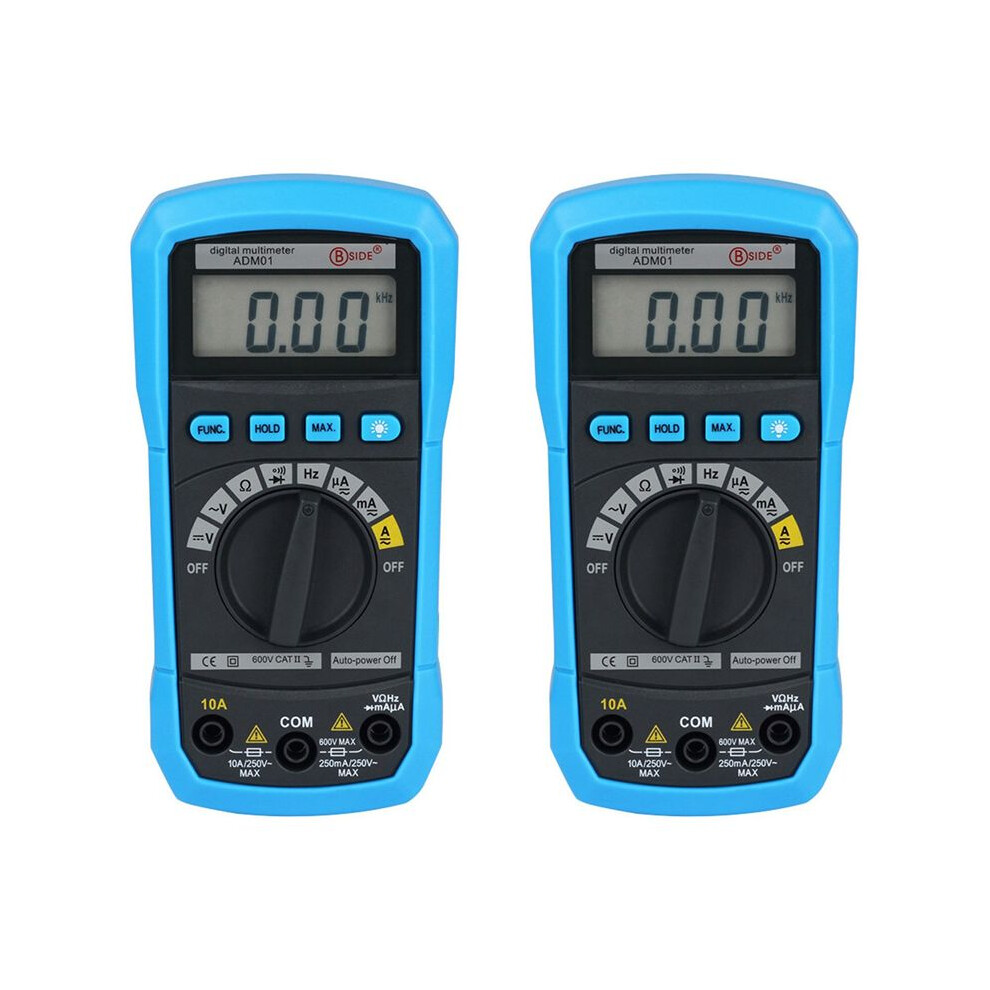 2X Bside Adm01 Digital Multimeter Multifunction Ac/ Voltage Current Temperature Resistance Capacitance Pocket Tester 6034124983097