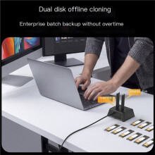 MAIWO Dual Bay SSD Duplicator M.2 NVMe AHCIX Enclosure with Clone Type-C 3.2 Gen2 X1 Storage Box M2 Hard Drive External Case