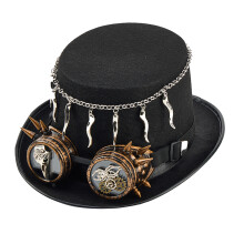 Unieke Steampunks-hoed met schedelontwerpen Unisex-modehoed-B