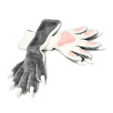 De jolis gants sur le thème des animaux comportent-gris blanc