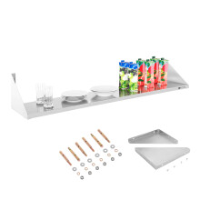 Étagère murale suspendue simple en acier inoxydable 150 cm