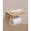 Self-adhesive wooden toilet roll holder without drilling 1