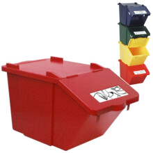 Conteneur à déchets à deux étages - rouge 45 L