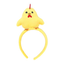 Cartoon Plush Chicken Headpiece Costume-Yellow big chicken h
