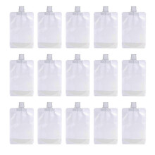 50Pcs Disposable Juice Bag with Straw Portable Drink Bag Stand-up Drink Pouches