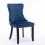 (Blue) Lux Velvet Tufted Kitchen Dining Chairs Set of 2 7