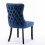 (Blue) Lux Velvet Tufted Kitchen Dining Chairs Set of 2 10