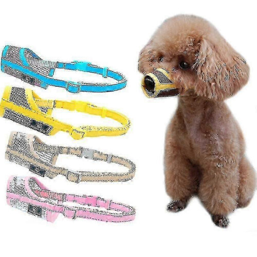 (XL, Pink) Durable Mesh Dog Muzzle Anti-Bite for Small Medium Large Dogs Portable