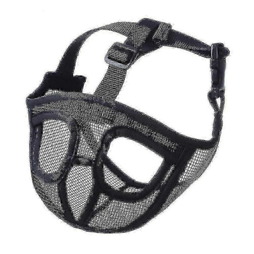 (S, Black) Adjustable Short Snout Dog Muzzle - Stop Biting, Barking, Chewing - Pet Supplies