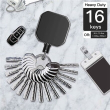 4 Pack Heavy Duty Metal Retractable Badge Holders Carabiner Keychain Belt Badge Reels Clip Key Ring ID Card Holder
