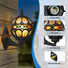 Retro Europese Buitenwandlamp voor Villa, Tuin, Veranda, Muur, Waterdichte Verlichting, Binnenplaats, Gang, Balkon E27 A