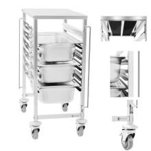 Gastronomiewagen mit Ablage für den Transport von 6 GN1/1-Behältern
