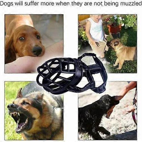 Dog Muzzle - Soft Basket Muzzle for Dogs Secure and Comfortable Fit, Better Prevent Biting, Chewing and Barking Muzzle (Size 3) 1