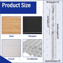 150 Pcs Drywall Bit 1/8 Inch Spiral Saw Tip Cutting Bits Drywall Guide Point Cutting Bits Tools, for Use with Spiral Saw