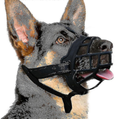 (1, Black) 2025 Dog Muzzle, Silicone Basket Muzzle For Small Medium Large Dogs, Soft Cage Muzzle Prevent Biting Chewing, Allow Drinking Panting, TA