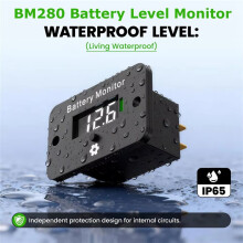 BM280 Battery Voltage Meter LCD Display 12V 24V 36V 48V 60V 72V LCD Meter for Cart Club Car RV
