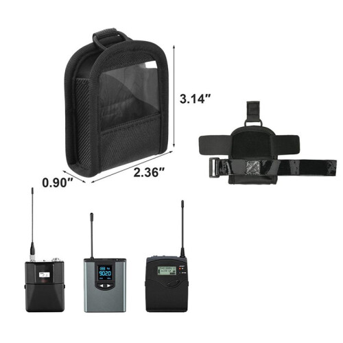 2X Trasmettitore Wireless, Supporto Portatile, Robusto, Tracolla, Custodia per Accessori per Chitarra 2