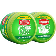 O'Keeffe's Working Hands Hand Cream for Extreme Dryness - 6.8 oz Value Size Jar (2 Pack) - Repairing Skincare for Cracked, Dry Hands