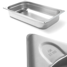 Kitchen Line steel GN 1/1 container, height 100 mm - Hendi 806135