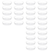 Garden Plant Bottom Tray Round Flower Pot Base Plastic Waterproof Non-Slip Transparent Plant Drip Tray 25cm