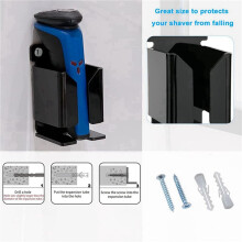 2X Electric Wall Mount Holder Acrylic Shaver Holder Hanger Shaver Organizer Men Shower Storage,A