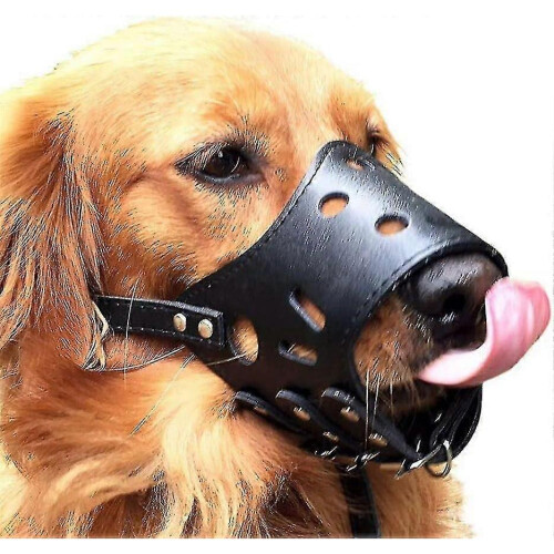 Black L Dog Muzzle for Small Medium Dogs Soft Muzzle