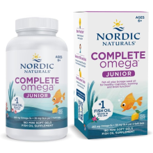 Nordic Naturals, Komplett Omega Junior, Ålder 6+, Citron, 180 Mini mjuka Gel