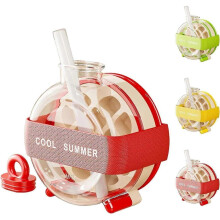(Yellow) My Crush Cup Ice 2 in 1 Cool Summer Ice Bottle Cup, Portable Ice Cube Tray Cup
