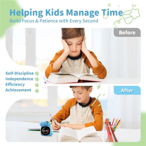 1pc Dinosaur Timer, A Multifunctional Color Screen Timer Designed for Student Learning, Suitable for Counting Down 2