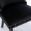 (Black) Lux Velvet Tufted Kitchen Dining Chairs Set of 2 14