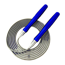 (Blue) Nonslip Handle Auto Locking Jump Rope Adjustable Fitness Exercise Rope 360 Swivel Bearing Rapid Speed Skipping Rope Red