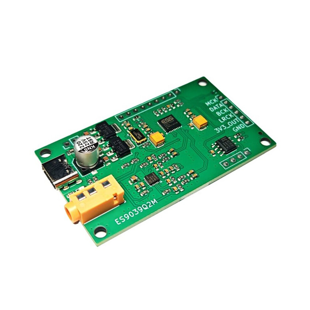 New Es9039q2m I2s Dsd Digital Audio Input Dac Decoding Board Es9601k Headphone Amp Module 3.5Mm Output Green 4712404700900