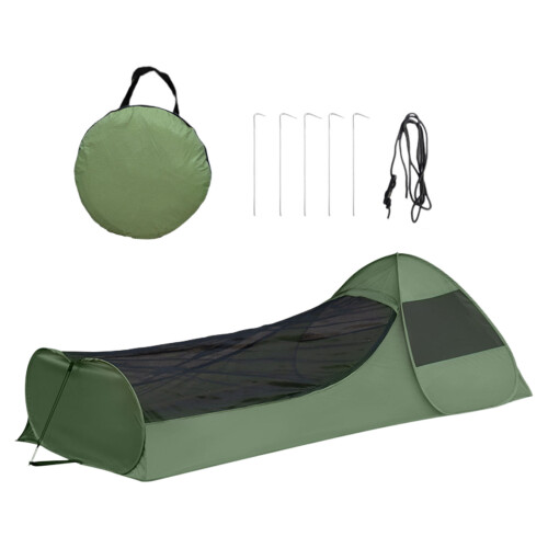 Abri de voyage imperméable et rigide comprenant un système-Vert