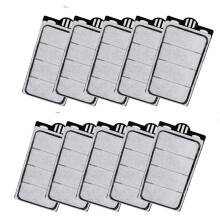 10 Pack Cartridges Turtle Tank Filter Replacement Plates, Suitable for 3.5W 74GPH Low Water Turtle Tank Filter