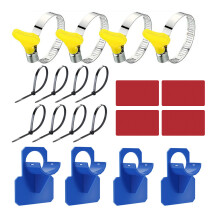 Schwimmbadrohr-Befestigungshalter mit Kabelbindern und-Blau